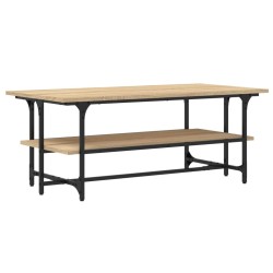 vidaXL Mesa de centro madera contrachapada roble Sonoma 100x50x40 cm