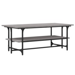 vidaXL Mesa de centro madera contrachapada gris Sonoma 100x50x40 cm