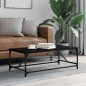 vidaXL Mesa de centro de madera contrachapada negro 100x50x35 cm vidaXL Mesa de centro de madera contrachapada negro 100x50x35 cm