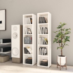 vidaXL Estantería para CDs 2 uds madera contrachapada 21x16x93,5 cm