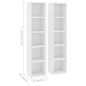 vidaXL Estantería para CDs 2 uds madera contrachapada 21x16x93,5 cm vidaXL Estantería para CDs 2 uds madera contrachapada 21x16x93,5 cm