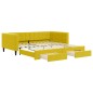vidaXL Sofá cama nido con cajones terciopelo amarillo 100x200 cm vidaXL Sofá cama nido con cajones terciopelo amarillo 100x200 cm