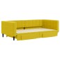 vidaXL Sofá cama nido con cajones terciopelo amarillo 100x200 cm vidaXL Sofá cama nido con cajones terciopelo amarillo 100x200 cm
