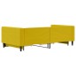 vidaXL Sofá cama nido con cajones terciopelo amarillo 100x200 cm vidaXL Sofá cama nido con cajones terciopelo amarillo 100x200 cm