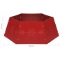 vidaXL Falda del árbol de Navidad roja Ø68x25 cm