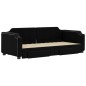 vidaXL Sofá cama nido con cajones tela negro 80x200 cm vidaXL Sofá cama nido con cajones tela negro 80x200 cm