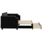 vidaXL Sofá cama nido con cajones tela negro 80x200 cm vidaXL Sofá cama nido con cajones tela negro 80x200 cm