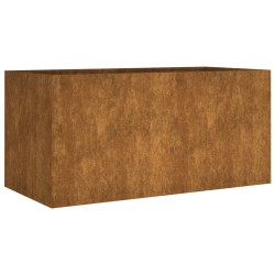 vidaXL Maceta de acero corten 80x40x40 cm