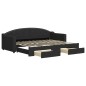 vidaXL Sofá cama nido con cajones tela negro 80x200 cm vidaXL Sofá cama nido con cajones tela negro 80x200 cm