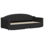 vidaXL Sofá cama nido con cajones tela negro 80x200 cm vidaXL Sofá cama nido con cajones tela negro 80x200 cm