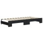 vidaXL Sofá cama nido con cajones tela negro 80x200 cm vidaXL Sofá cama nido con cajones tela negro 80x200 cm