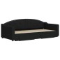 vidaXL Sofá cama nido con cajones tela negro 90x200 cm vidaXL Sofá cama nido con cajones tela negro 90x200 cm