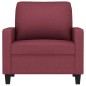 vidaXL Sillón de tela rojo tinto 60 cm vidaXL Sillón de tela rojo tinto 60 cm