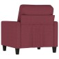 vidaXL Sillón de tela rojo tinto 60 cm vidaXL Sillón de tela rojo tinto 60 cm