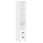 vidaXL Aparador alto madera contrachapada blanco 34,5x34x180 cm