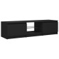 vidaXL Mueble para TV con luces LED negro 140x40x35,5 cm