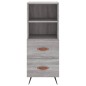 vidaXL Aparador alto madera contrachapada gris Sonoma 34,5x34x180 cm vidaXL Aparador alto madera contrachapada gris Sonoma 34,5x34x180 cm