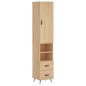 vidaXL Aparador de madera contrachapada roble Sonoma 34,5x34x180 cm vidaXL Aparador de madera contrachapada roble Sonoma 34,5x34x180 cm