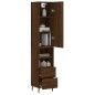 vidaXL Aparador alto madera contrachapada roble marrón 34,5x34x180 cm vidaXL Aparador alto madera contrachapada roble marrón 34,5x34x180 cm
