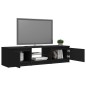 vidaXL Mueble para TV con luces LED negro 140x40x35,5 cm