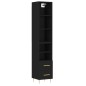 vidaXL Aparador de madera contrachapada negro 34,5x34x180 cm vidaXL Aparador de madera contrachapada negro 34,5x34x180 cm