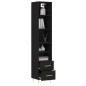 vidaXL Aparador de madera contrachapada negro 34,5x34x180 cm vidaXL Aparador de madera contrachapada negro 34,5x34x180 cm