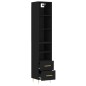 vidaXL Aparador de madera contrachapada negro 34,5x34x180 cm vidaXL Aparador de madera contrachapada negro 34,5x34x180 cm