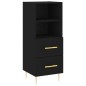 vidaXL Aparador de madera contrachapada negro 34,5x34x180 cm vidaXL Aparador de madera contrachapada negro 34,5x34x180 cm