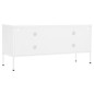 vidaXL Mueble para TV de acero blanco 105x35x50 cm vidaXL Mueble para TV de acero blanco 105x35x50 cm