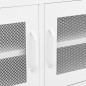 vidaXL Mueble para TV de acero blanco 105x35x50 cm vidaXL Mueble para TV de acero blanco 105x35x50 cm