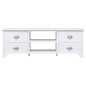 vidaXL Mueble para TV madera maciza de paulownia blanco 108x30x40 cm vidaXL Mueble para TV madera maciza de paulownia blanco 108x30x40 cm
