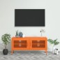 vidaXL Mueble para TV de acero naranja 105x35x50 cm vidaXL Mueble para TV de acero naranja 105x35x50 cm