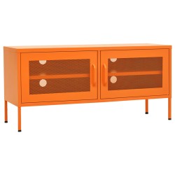 vidaXL Mueble para TV de acero naranja 105x35x50 cm