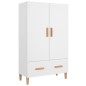 vidaXL Aparador de madera contrachapada blanco brillante 70x31x115cm vidaXL Aparador de madera contrachapada blanco brillante 70x31x115cm