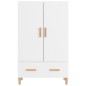 vidaXL Aparador de madera contrachapada blanco brillante 70x31x115cm vidaXL Aparador de madera contrachapada blanco brillante 70x31x115cm