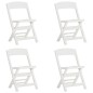 vidaXL Sillas plegables de jardín 4 unidades PP blanco vidaXL Sillas plegables de jardín 4 unidades PP blanco