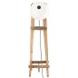 vidaXL Lámpara de pie madera maciza de mango blanca E27 vidaXL Lámpara de pie madera maciza de mango blanca E27