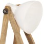 vidaXL Lámpara de pie madera maciza de mango blanca E27 vidaXL Lámpara de pie madera maciza de mango blanca E27