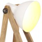 vidaXL Lámpara de pie madera maciza de mango blanca E27 vidaXL Lámpara de pie madera maciza de mango blanca E27