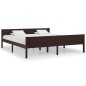vidaXL Estructura de cama madera maciza pino marrón oscuro 180x200 cm vidaXL Estructura de cama madera maciza pino marrón oscuro 180x200 cm