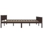 vidaXL Estructura de cama madera maciza pino marrón oscuro 180x200 cm vidaXL Estructura de cama madera maciza pino marrón oscuro 180x200 cm