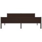 vidaXL Estructura de cama madera maciza pino marrón oscuro 180x200 cm vidaXL Estructura de cama madera maciza pino marrón oscuro 180x200 cm