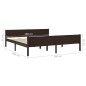 vidaXL Estructura de cama madera maciza pino marrón oscuro 180x200 cm vidaXL Estructura de cama madera maciza pino marrón oscuro 180x200 cm