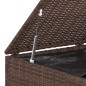 vidaXL Baúl para cojines de jardín ratán PE marrón 194x100x103 cm vidaXL Baúl para cojines de jardín ratán PE marrón 194x100x103 cm
