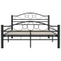vidaXL Estructura de cama de acero negra 140x200 cm vidaXL Estructura de cama de acero negra 140x200 cm