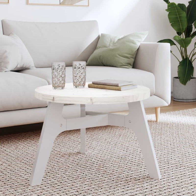 vidaXL Tablero de mesa redondo madera maciza de pino blanco Ø60x3 cm vidaXL Tablero de mesa redondo madera maciza de pino blanco Ø60x3 cm
