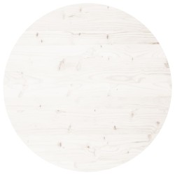 vidaXL Tablero de mesa redondo madera maciza de pino blanco Ø80x3 cm
