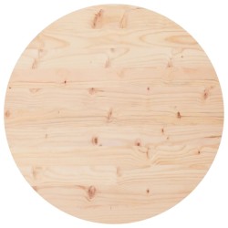 vidaXL Tablero de mesa redondo madera maciza de pino Ø90x3 cm