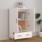 vidaXL Aparador de madera contrachapada blanco brillante 70x31x115cm vidaXL Aparador de madera contrachapada blanco brillante 70x31x115cm