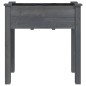 vidaXL Jardinera con forro interior madera abeto gris 71x37x76 cm